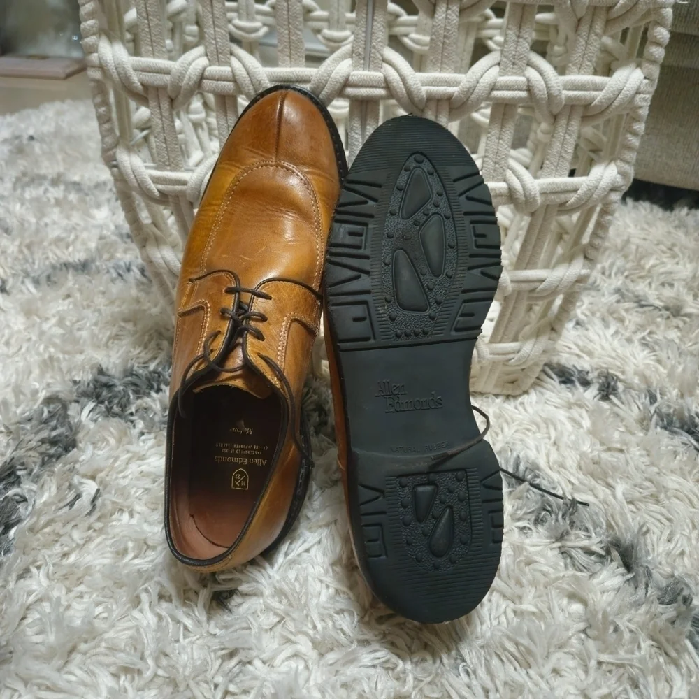 Allen Edmonds Malone Lace-Up Shoes Men's Size 14 Brown Leather